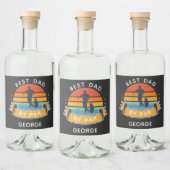 Golfpap vaderdag buitensport likeurfles etiket (Flessen)