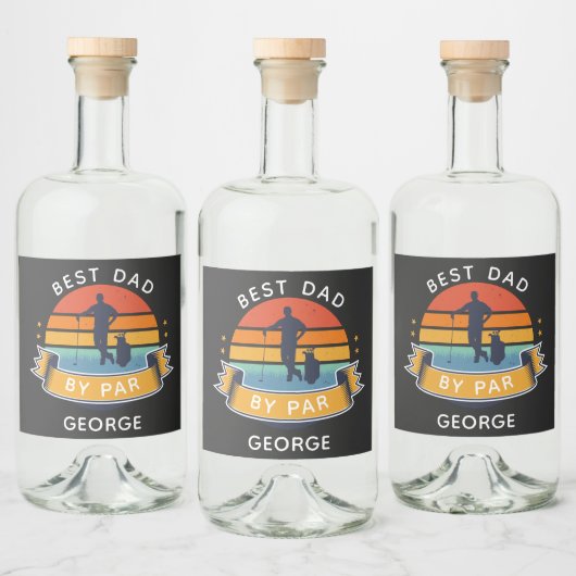 Golfpap vaderdag buitensport likeurfles etiket (Flessen)