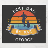 Golfpap vaderdag buitensport likeurfles etiket (Enkel label)