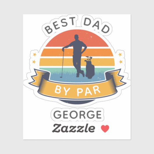 Golfpap vaderdag buitensport sticker (Vel)