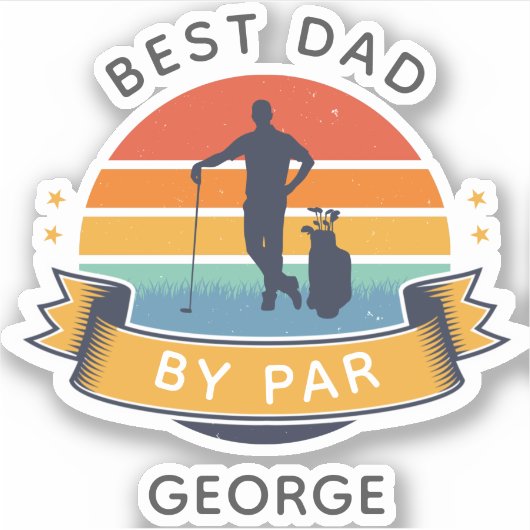 Golfpap vaderdag buitensport sticker (Voorkant)