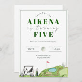 Golfpark t-shirt Kind verjaardagsfeestje Kaart (Voorkant / Achterkant)