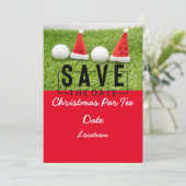 Golfpartij bewaar de datum voor Kerstmis Kaart (Staand voorkant)