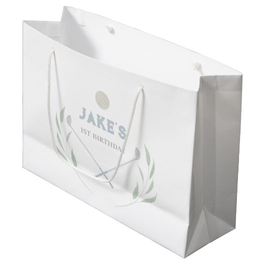 Golfpartij gifttas groot cadeauzakje (Voorkant Gekanteld)