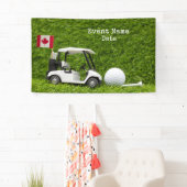 Golfpartij met golfkarretje en vlag van Canada  Spandoek (Insitu)