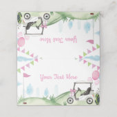 Golfpartij Roze Meisje Verjaardagsplaatskaart Plaatskaartje (Buitenkant ongevouwen)