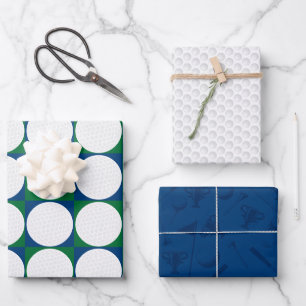 Golfpatronen Ballen T - shirts Clubs Vlaggen Moder Inpakpapier Vel