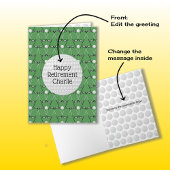 Golfpatroon, aangepaste naam Retirement Kaart