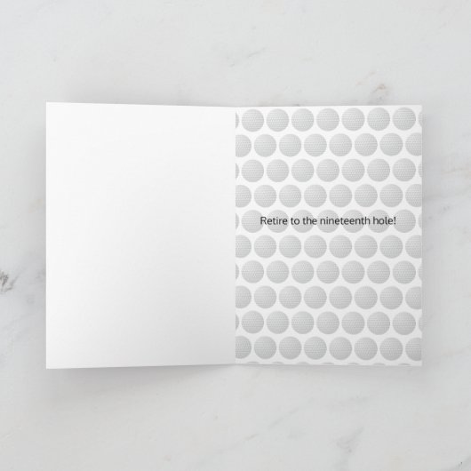 Golfpatroon, aangepaste naam Retirement Kaart (Binnen)