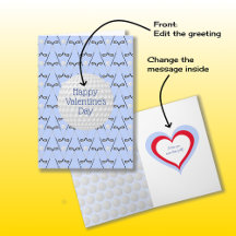 Golfpatroon aangepaste tekst blauwe Valentijnsdag