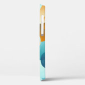  golfpatroon, blauw en bruin. Case-Mate iPhone case (Achterkant / Links)