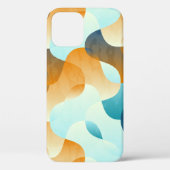  golfpatroon, blauw en bruin. Case-Mate iPhone case (Achterkant)