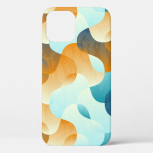 golfpatroon, blauw en bruin. Case-Mate iPhone case
