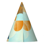  golfpatroon, blauw en bruin. feesthoedjes (Achterkant)