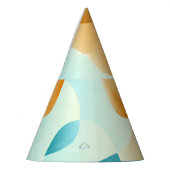  golfpatroon, blauw en bruin. feesthoedjes (Links)