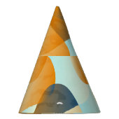  golfpatroon, blauw en bruin. feesthoedjes (Rechts)