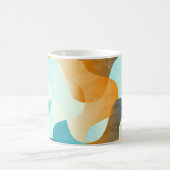  golfpatroon, blauw en bruin. koffiemok (Center)