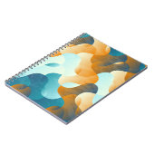 golfpatroon, blauw en bruin. notitieboek (Linkerzijde)