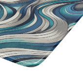 golfpatroon geïnspireerd op de oceaan snijplank (Hoek)