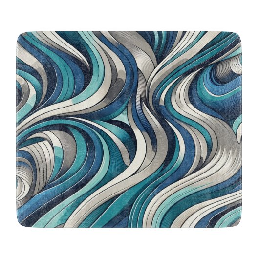 golfpatroon geïnspireerd op de oceaan snijplank (Voorkant)