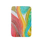 Golfpatroon getekend door Waterverf verf Badmat (Voorkant Verticaal)