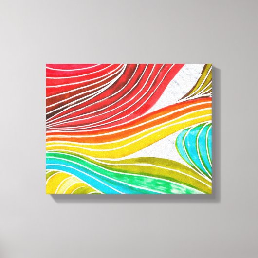 Golfpatroon getekend door Waterverf verf Canvas Afdruk (Voorkant)