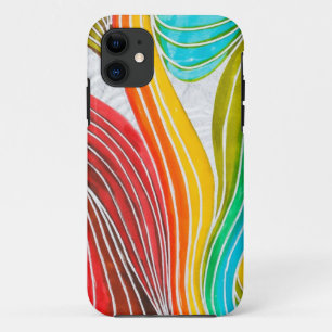 Golfpatroon getekend door Waterverf verf Case-Mate iPhone Case
