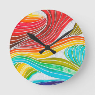 Golfpatroon getekend door Waterverf verf Ronde Klok