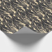 golfpatroon in kuststijl cadeaupapier (Hoek)