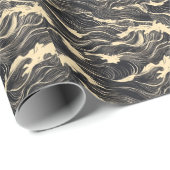 golfpatroon in kuststijl cadeaupapier (Rol Hoek)