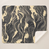 golfpatroon in kuststijl sherpa deken (Voorkant (horizontaal))