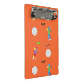 Golfpatroon op sinaasappel mini klembord (Schuin)