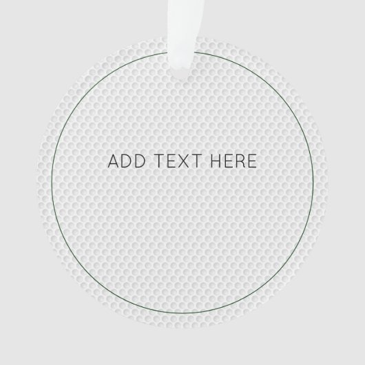 Golfpatroon toevoegen eigen tekst Golfbal groen wi Ornament (voorkant)