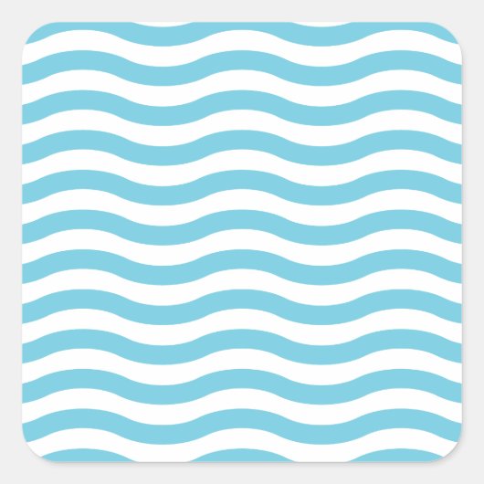 Golfpatroon Vierkante Sticker (Voorkant)