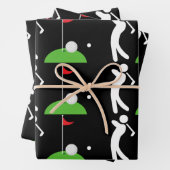 Golfpatroonpapier afspelen inpakpapier vel (In situ)