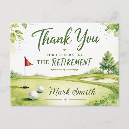 Golfpensioen Briefkaart (Voorkant)