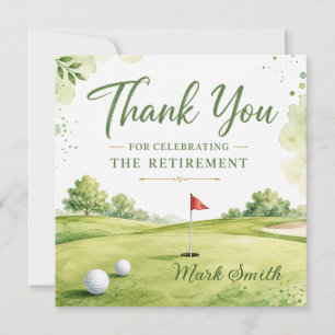 Golfpensioen dankkaart, golf dankkaart