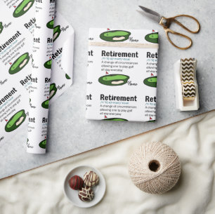 Golfpensioen golfbaan golfer  cadeaupapier