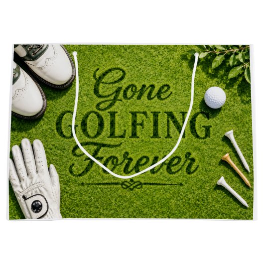 Golfpensioen Gone Golfing Groot Cadeauzakje (Voorkant)