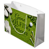 Golfpensioen Gone Golfing Groot Cadeauzakje (Achterkant Gekanteld)