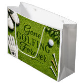 Golfpensioen Gone Golfing Groot Cadeauzakje (Voorkant Gekanteld)