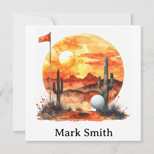 Golfpensioen in Arizona Kaart (Voorkant)