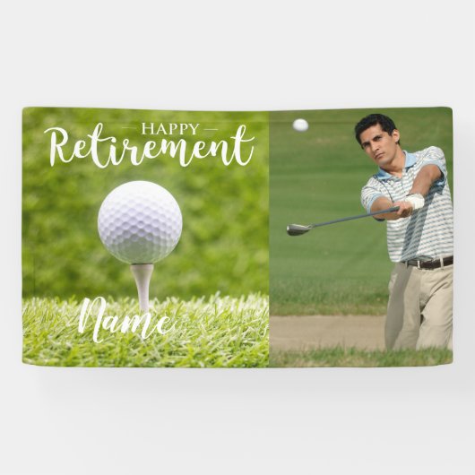 Golfpensioen Maak je eigen Spandoek (Horizontaal)