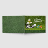 Golfpensioen met bier op golfkarretje gastenboek (Volledig)