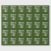 Golfpensioen met golfbal op gras cadeaupapier (Vlak)