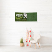 Golfpensioen met golfbal op green  spandoek (Insitu)