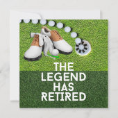 Golfpensioen met golfballen op groen gras kaart (Voorkant)