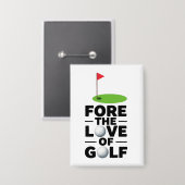 Golfpensioen met golfvlag Golfballen Button (Voorkant / Achterkant)