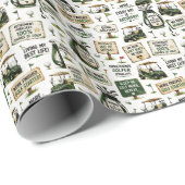 Golfpensioen met grappig woord  cadeaupapier (Rol Hoek)