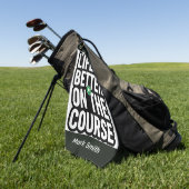 Golfpensioen thema leven is beter op de golfbaan golfhanddoek (Groen)
